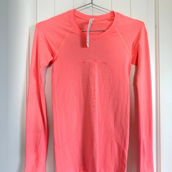 NWOT Lululemon Swiftly Tech Long Sleeve Bright Orange / Coral - Picture 1 of 5